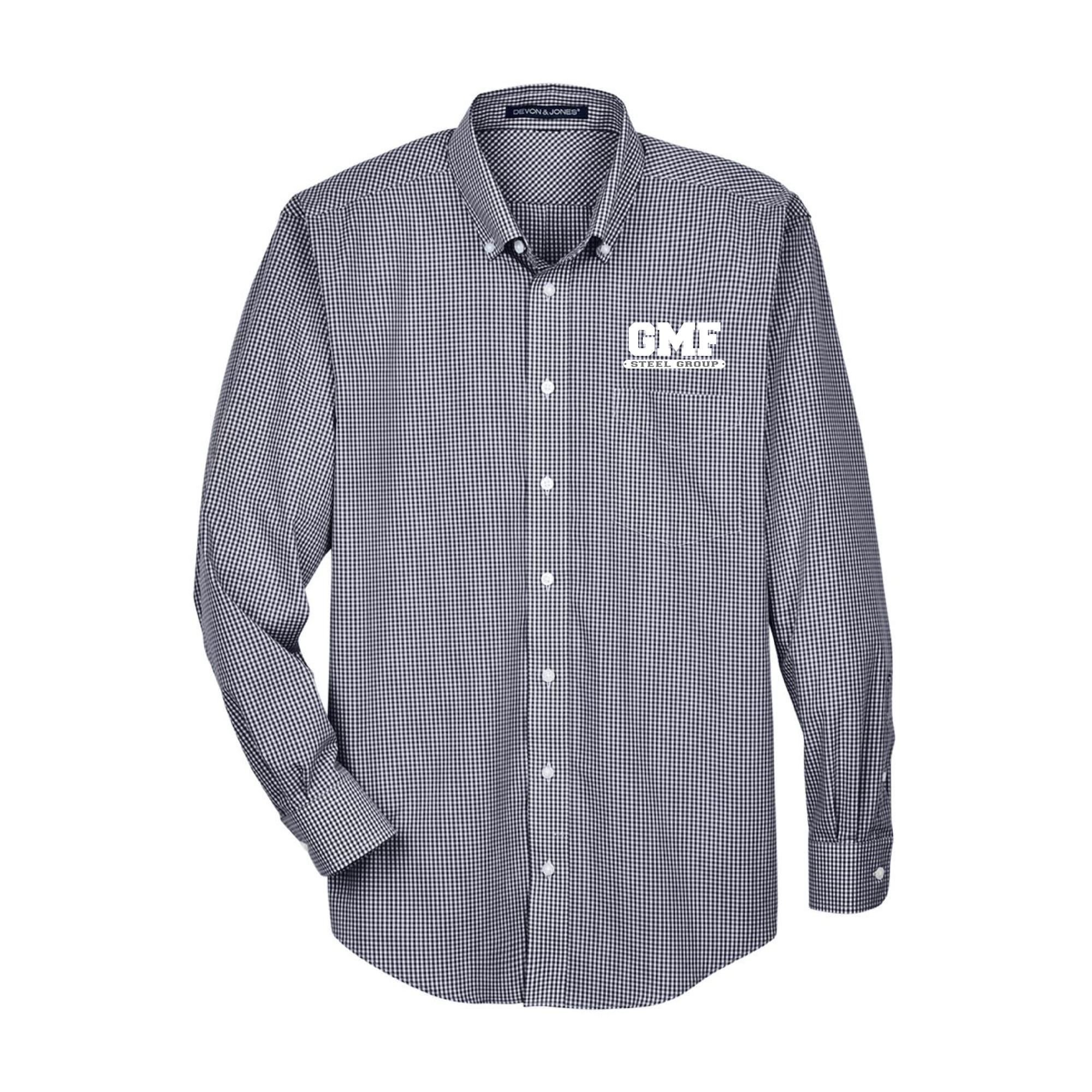 Men's Crown Collection® Gingham Check Woven Dress Shirt - Image 2